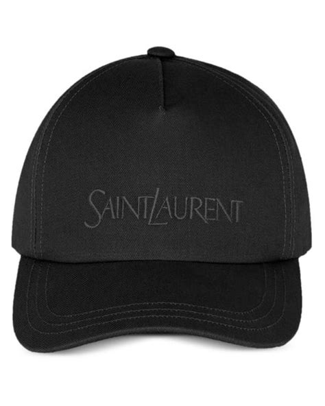 Saint Laurent Gabardine logo cap for Men .